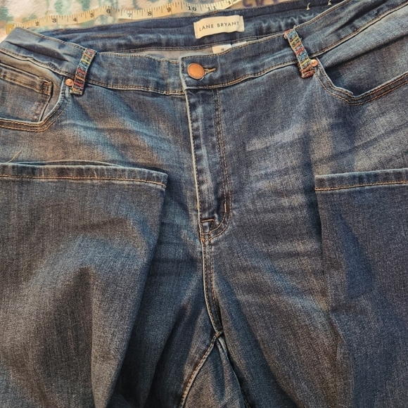 Lane Bryant rainbow boyfriend cropped denim jeans Size 18 - Picture 8 of 14